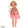 Muñeca en Vestido con Lazo Pelo Largo Peine Rosa 38cm fotografía 1