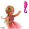Muñeca en Vestido con Lazo Pelo Largo Peine Rosa 38cm fotografía 2