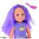 Doll in Dress with Crown Long Hair Purple Brush 38cm image 1
