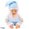 Baby Doll con Gorro de Pijama Azul con Pom Pom fotografía 1