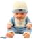 Babypuppe in blauer Strickmütze Bild 1