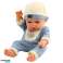 Babypuppe in blauer Strickmütze Bild 2