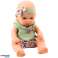 Baby doll green floral dress headband with bow image 1