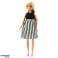 Anlily Doll Zwangere Jurk Zwart-Wit Gestreepte Baby foto 1