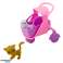 Mini muñeca con accesorios Cochecito gatitos Set Muñeca Rosa fotografía 2