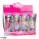 Mini prinsesse dukke med krone fargerik kjole 14cm mix bilde 5