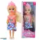 Mini prinsesse dukke med krone fargerik kjole 14cm mix bilde 4