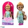 Minipuppe Prinzessin Krone verziertes Kleid 17cm Mix Bild 1