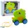 Pull Along Dinosaur Toy for Toddlers Sounds Rattle Green image 1
