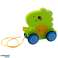 Pull Along Dinosaur Toy for Toddlers Sounds Rattle Green image 2