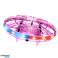 Drone UFO télécommandé à la main avec lumières LED roses photo 2