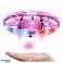 Drone UFO télécommandé à la main avec lumières LED roses photo 3
