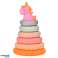 Piramide Torre per Bambini Piccoli Blocchi di Gomma Morbidi Unicorno foto 3