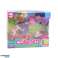 Mini Doll Set Bike Trailer Helmet White Dog image 2