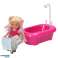 Spielfiguren-Set mit Badewanne und weißem Hund rosa Bild 1
