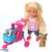 Mini Doll Stroller Carrier Dogs Set Gray Brown image 2