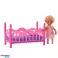 Mini-Puppe im Pyjama-Set Rosa Bett Bild 1