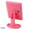 Kosmetikspiegel 16 LEDs mit Standfuß verstellbar rosa Bild 3