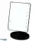 Cosmetic mirror 16 LEDs with stand adjustable black image 2