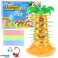 Familie Arcade Spel Springen Vallende Apen Palmboom 30cm foto 1