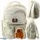 Pilsētas mugursoma Skolas Capybara atslēgu piekariņa piespraudes Beige krēms 25L 42cm attēls 4