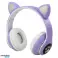 Auriculares inalámbricos para niños Bluetooth On-Ear Cat Ears Morado fotografía 1