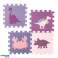 Soft Puzzle Educational Mat Playpen EVA Foam Pink Purple 25pcs image 1