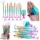 NEL 25237 Meerjungfrau Schwanz Make-up Pinsel Set 11-teilig Regenbogen Bild 2