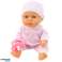 Babypop in een draagzak pyjama muts fopspeen roze foto 1