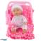 Babypop in een draagzak pyjama muts fopspeen roze foto 2