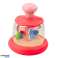 Toupie Carrousel avec des boules et des animaux Hippopotame Lion Singe Rose photo 1
