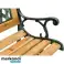 NEL 26568 TUINBANK HOUTEN METALEN BEGRAAFPLAATS PARKBANK MET RUGLEUNING foto 5