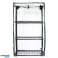Mini Garden Balcony Greenhouse 3 Metal Shelves PVC Foil 46 x 24 x 80cm image 1
