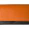 RFID Protection - Große Damenbörse mit 13 Kartenfächern - Rind Nappa Leder schwarz/orange Bild 3