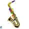 Spielzeug Saxophon Instrument in Gold Bild 2
