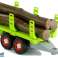 Tractor desmontado con remolque con madera 43 cm fotografía 3