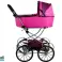 Alice Retro Puppenkinderwagen. Groß. Tief. Tasche Bild 4