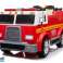Caminhão de bombeiros alimentado por bateria vermelho para crianças controle remoto LL911 foto 2