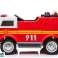 Caminhão de bombeiros alimentado por bateria vermelho para crianças controle remoto LL911 foto 3