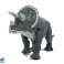 Großer Triceratops batteriebetriebener Dinosaurier Grau Bild 3