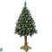 Árbol de Navidad de pino diamante artificial de 220 cm en un tronco premium fotografía 1