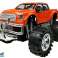 Jármű szett narancssárga monster truck piros BMW vontató 58 cm kép 2