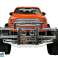 Jármű szett narancssárga monster truck piros BMW vontató 58 cm kép 3