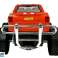 Jármű szett narancssárga monster truck piros BMW vontató 58 cm kép 5