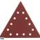 Papier abrasif auto-agrippant K120, triangular avec 12 trous, 5 pièces pour meuleuse 59G264 photo 1