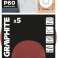 Velcro skiver 150 mm. P60. 5 stk. med 8 huller billede 1