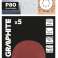 Velcro slibeskiver 125 mm. P80. 5 stk. med 8 huller billede 1