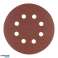 Velcro slibeskiver 125 mm. P120. 5 stk. med 8 huller billede 2