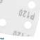 Velcro-Schleifpapiere. Eisen 102 x 152 mm. P120. 5 Stk. mit 11 Löchern Bild 4