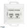 Gniazdo 2xRJ45 Cat5 Pearl. RJ45 5CAT/P2. fehér kép 1